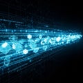 Across a dark background suggesting speed and digital communicat Royalty Free Stock Photo