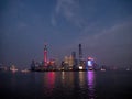 Pudong financial district at night, Shanghai Royalty Free Stock Photo