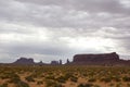 Across the monument Valley in a gray day Royalty Free Stock Photo