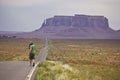 Across the monument Valley in a gray day Royalty Free Stock Photo