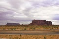 Across the monument Valley in a gray day Royalty Free Stock Photo