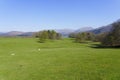 Across undulating fields down to Lake Windermere and beyond Royalty Free Stock Photo