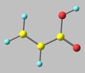 Acrylic acid molecule on grey