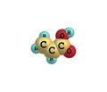 Acrylic acid molecule isolated on white