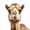 Realistic Camel Face Illustration On White Background