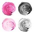 Acrylic circles collection pink, gray colors. Royalty Free Stock Photo