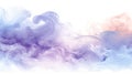 Acrylic color pigment and ink cloud in water. Abstract smoke on white background. Purple, blue and pink colors Royalty Free Stock Photo