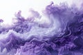 Acrylic color pigment and ink cloud in water. Abstract smoke on white background. Purple, blue and pink colors Royalty Free Stock Photo