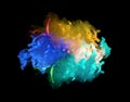 Acrylic colors and ink in water. Abstract background. Royalty Free Stock Photo