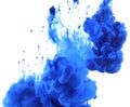 Acrylic colors and ink in water. Abstract background. Royalty Free Stock Photo