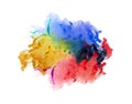Acrylic colors and ink in water. Abstract background. Royalty Free Stock Photo