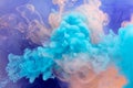 Acrylic colors and ink in water Royalty Free Stock Photo