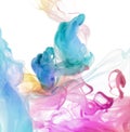 Acrylic colors in water. Royalty Free Stock Photo