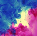 Acrylic colors in water. Royalty Free Stock Photo