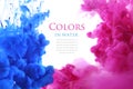 Acrylic colors in water. Abstract background. Royalty Free Stock Photo