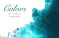 Acrylic colors in water. Abstract background. Royalty Free Stock Photo