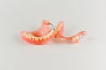 Acrylic denture with metal clasps