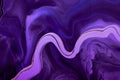 Acrylic Fluid Art. Purple waves in abstract ocean. Marble effect background or texture