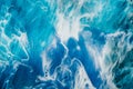 Acrylic ink water sea foam cyan blue ocean wave