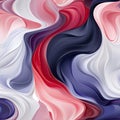 Acrylic modern abstract pattern with blue, red, and white curved waves (tiled) Royalty Free Stock Photo