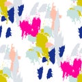 Acrylic paint brush stroke seamless pattern