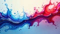 Acrylic paint swirls dissolving in water within a frame , fine art, artwork Royalty Free Stock Photo