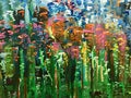 Abstract texture garden painting