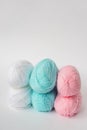 Acrylic pastel colored wool yarn thread skeins
