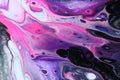 Acrylic pour painting for backgrounds in neon pink.