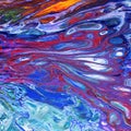 Acrylic pouring.  Multicolor colourful background Royalty Free Stock Photo