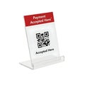Clear Acrylic QR Payment Sign With Red Stripe