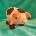 Acrylic Yarn Crochet Muddy Baby Piglet