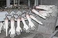 Acrylonitrile butadiene gloves production line Royalty Free Stock Photo