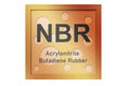 Acrylonitrile butadiene rubber (NBR) polymer symbol isolated Royalty Free Stock Photo