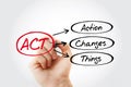 ACT - Action Changes Things acronym, business concept background Royalty Free Stock Photo