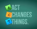 Act changes things background message Royalty Free Stock Photo