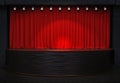 Act drape with red curtains Royalty Free Stock Photo
