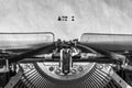 ACT I, typed text on a vintage typewriter, screenplay title heading. Royalty Free Stock Photo