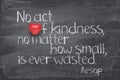 Act kindness Aesop Royalty Free Stock Photo