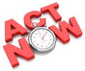 Act now Royalty Free Stock Photo