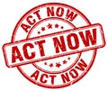 act now red stamp Royalty Free Stock Photo