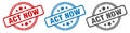 act now stamp. act now round isolated sign. Royalty Free Stock Photo