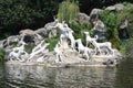 Actaeon sculpture group in the cascade of Caserta Royalty Free Stock Photo