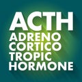 ACTH - Adrenocorticotropic hormone acronym, medical concept background