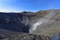 Actice volcanic crater of Mount Bromo in East Java Royalty Free Stock Photo