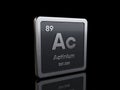 Actinium Ac, element symbol from periodic table series