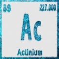 Actinium Chemical Element Blue on White Royalty Free Stock Photo