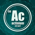 Actinium chemical element.