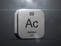 Actinium element from the periodic table Royalty Free Stock Photo