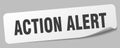 action alert sticker. action alert label